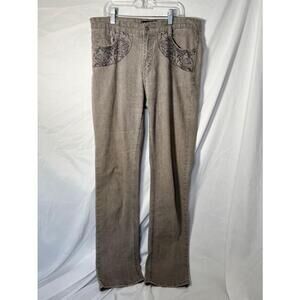 Y2K Embroidered Grunge COS Grey Straight Leg Jeans Size 8 Whimsygoth